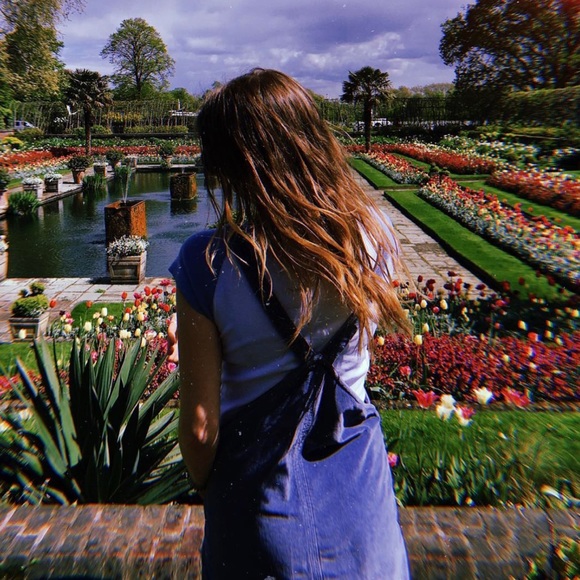 Periwinkle Velvet Overall Dress - Picture 1 of 5